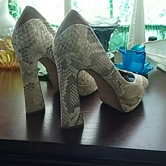 SAM EDELMAN Leather Peeptoe Platform 8.5M EUC - Picture 5 of 5